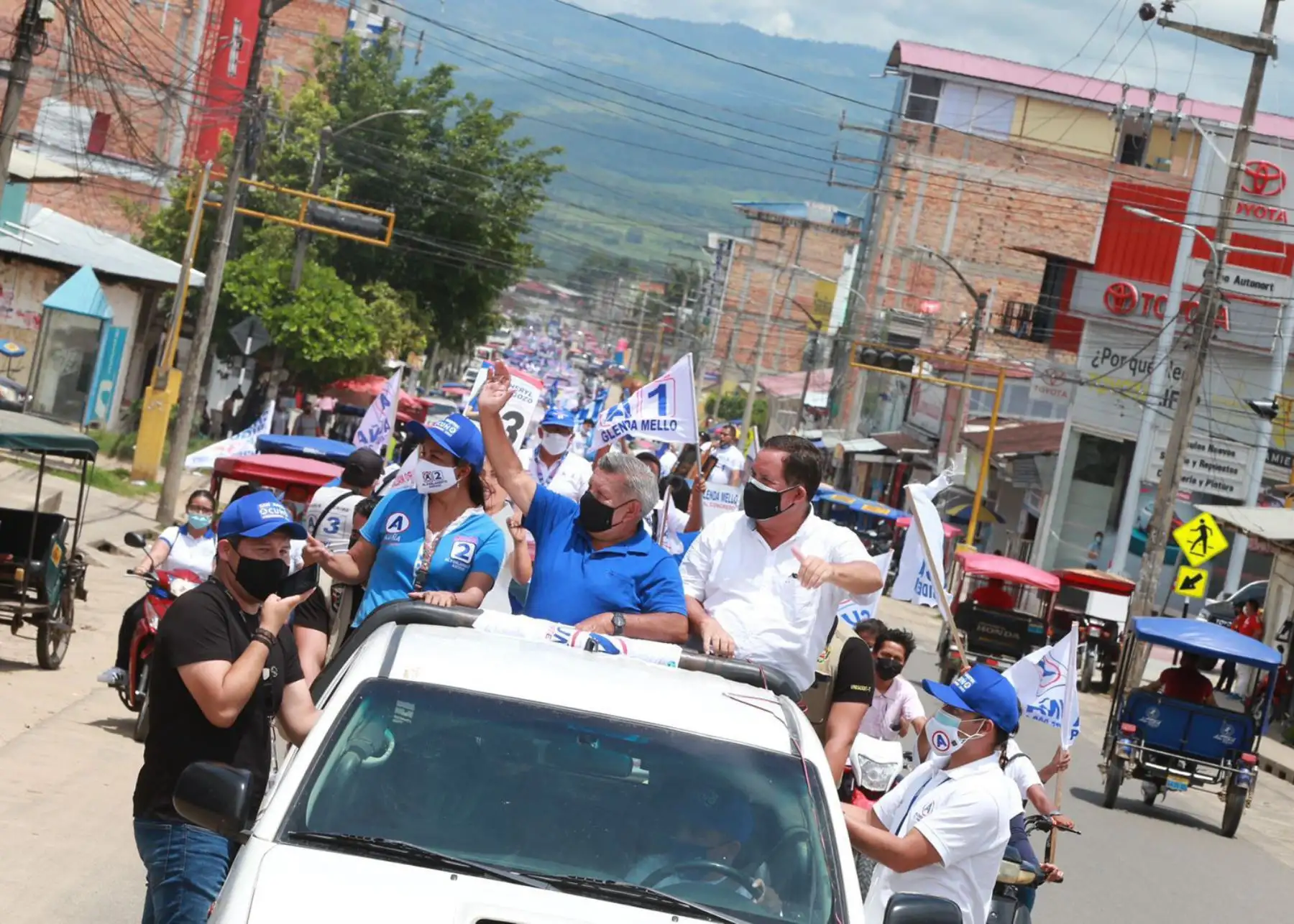 Candidato presidencial de APP, César Acuña, en Tarapoto, región San Martín.