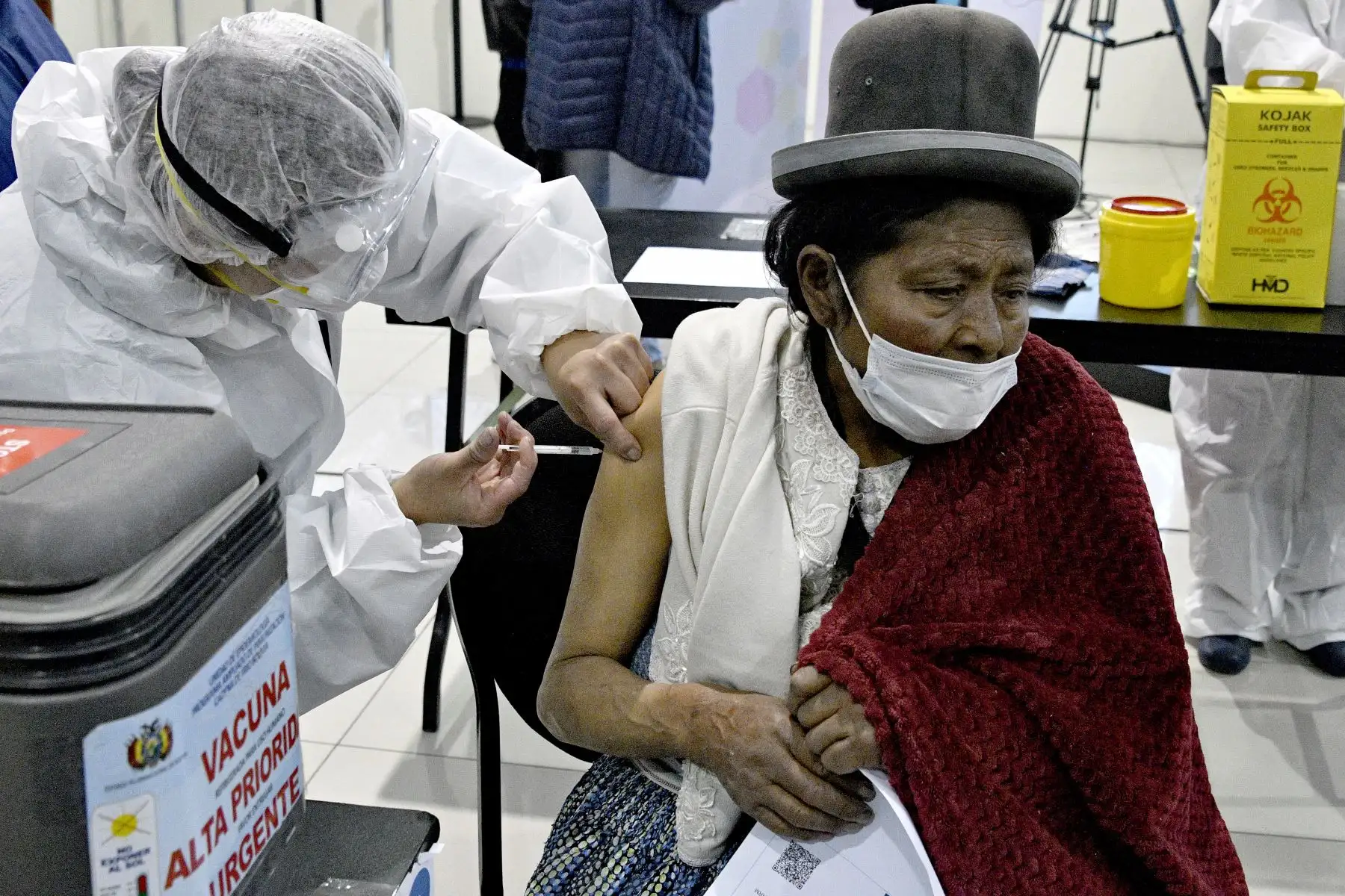 Bolivia, con 11.5 millones de habitantes, acumula más de 273,328 contagiados y más de 12,250 fallecidos. Foto: AFP