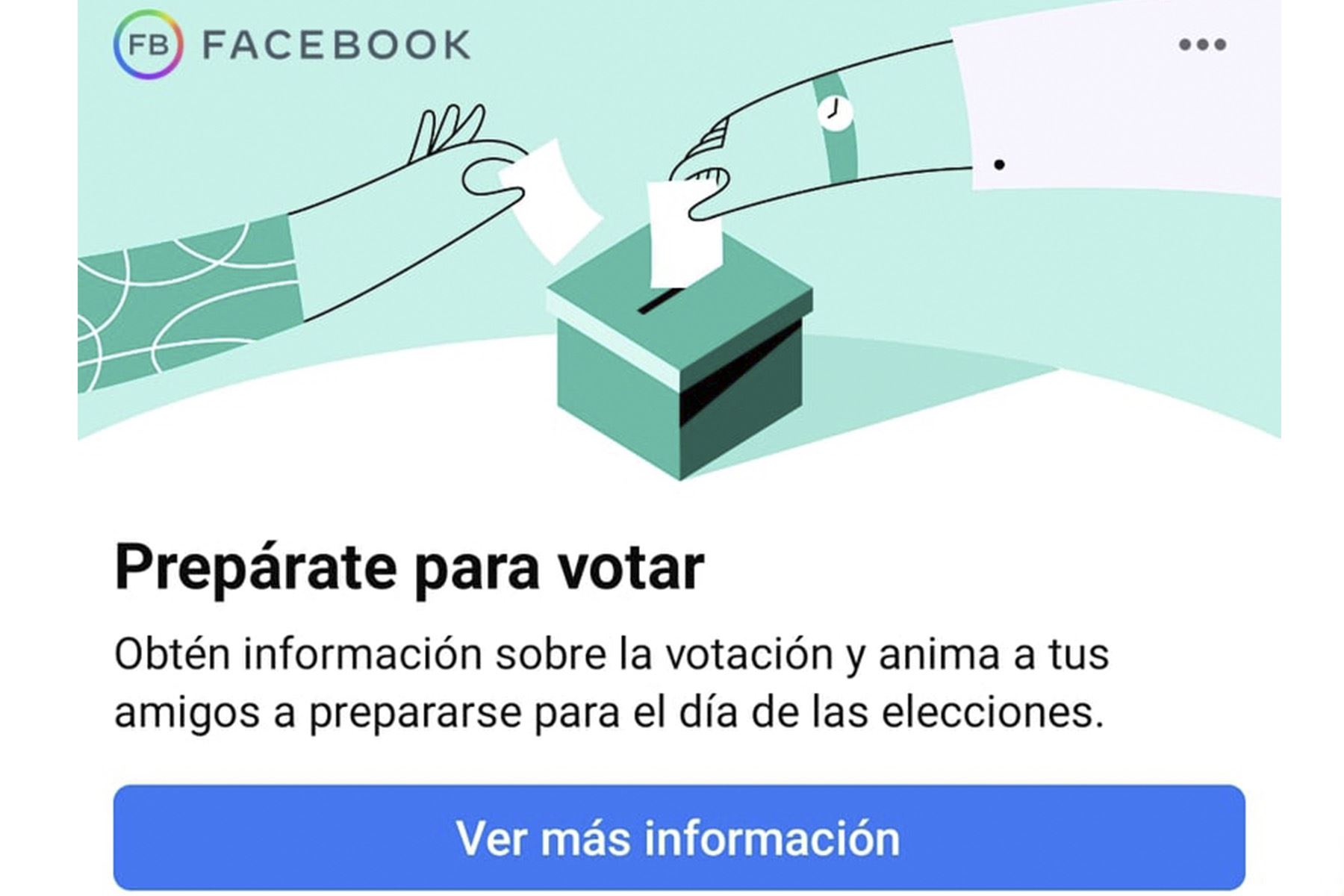 Facebook habilitó sección Prepárate para Votar en las Elecciones Generales  | Noticias | Agencia Peruana de Noticias Andina