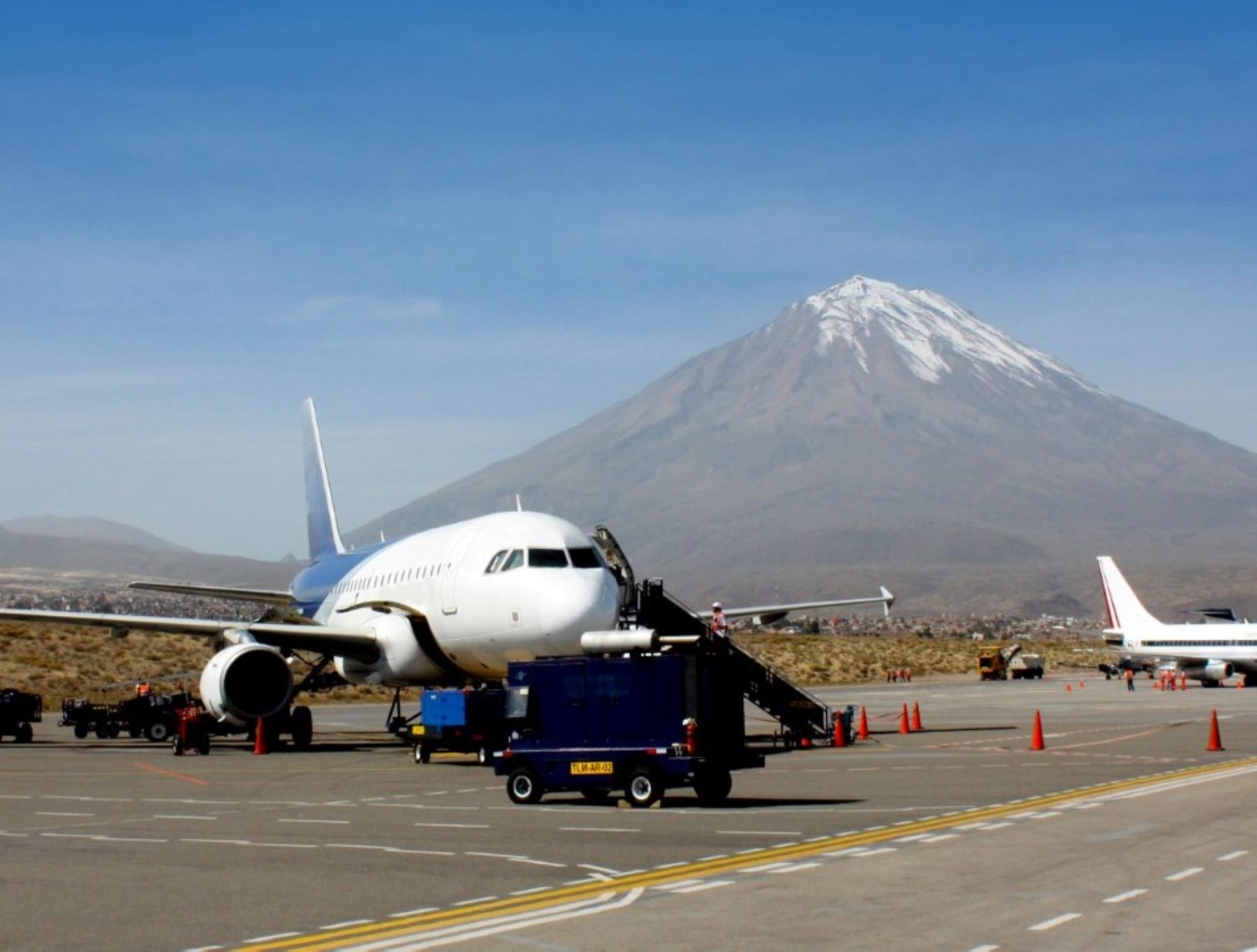Los vuelos desde y hacia Arequipa, así como el transporte terrestre de pasajeros fueron suspendidos por el Gobierno. ANDINA/Difusión