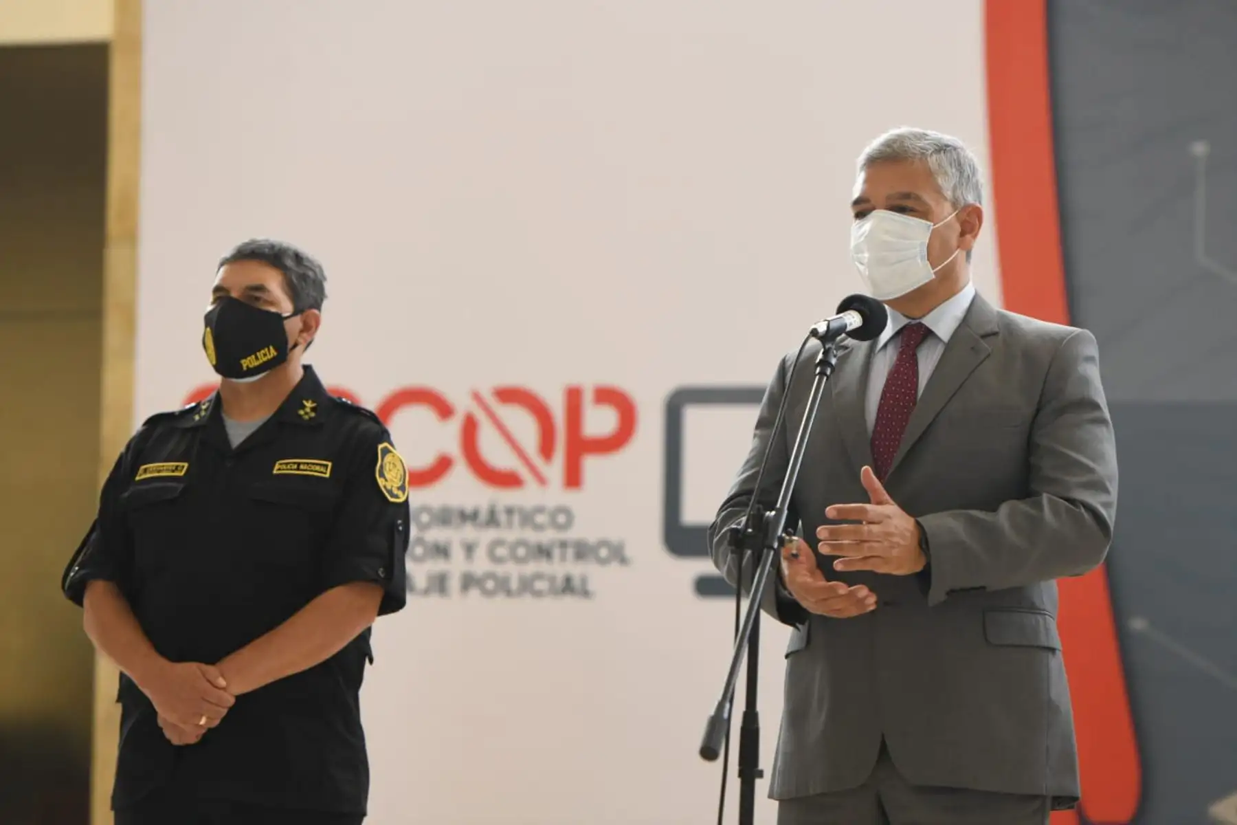 El Ministro del  Interior José Elice resalto una de las nuevas funciones del Sipcop,  relacionada con la lucha contra la violencia hacia la mujer, como  una prioridad del Mininter. Foto: ANDINA/  Mininter