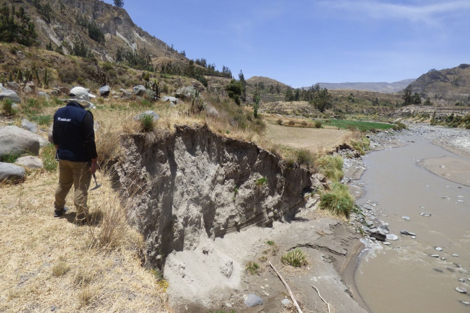 Sector Linde del distrito de Ichupampa, región Arequipa, donde se han identificado deslizamientos nuevos y antiguos. Foto: ANDINA/Difusión