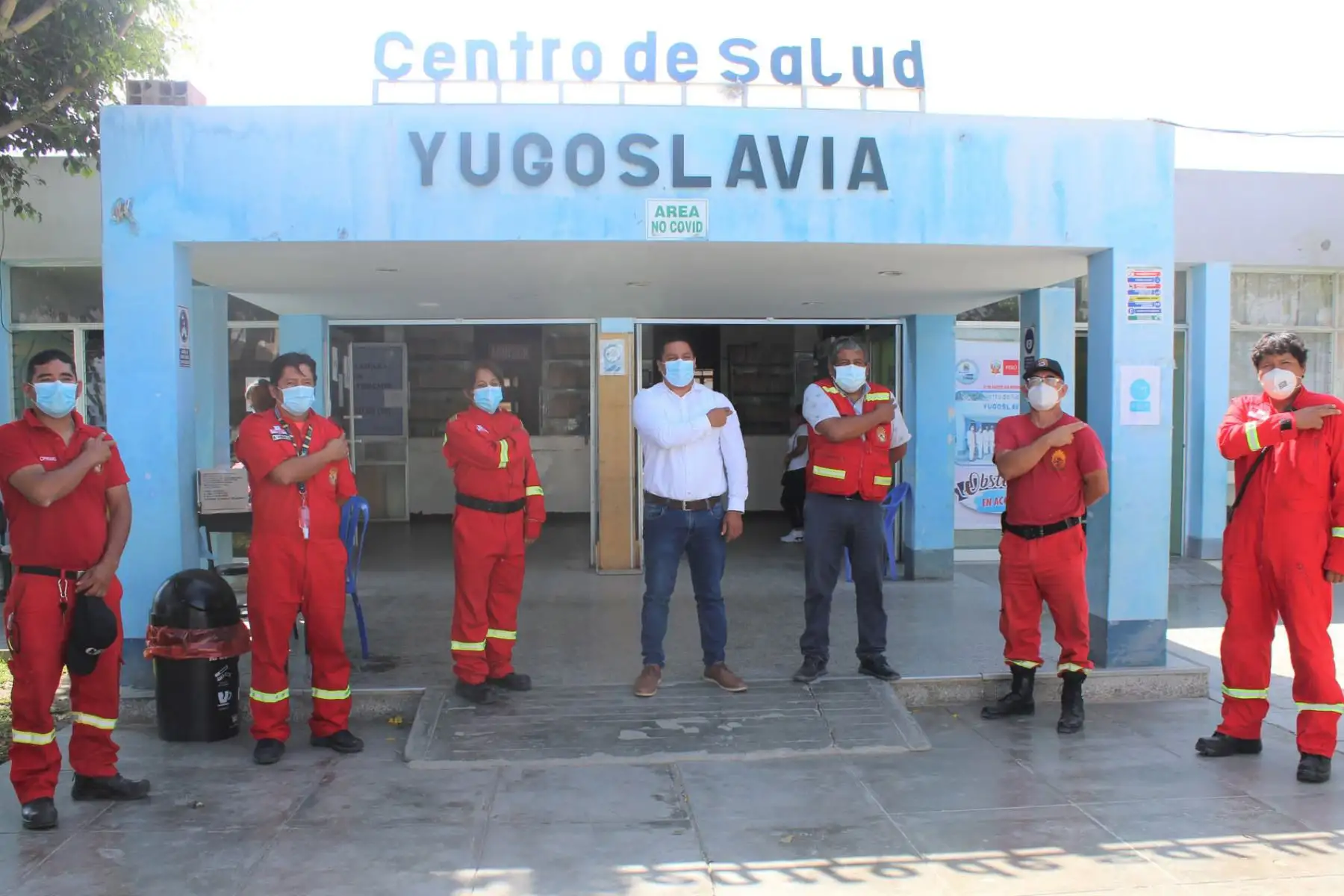 La jornada estuvo dirigida a bomberos de diferentes edades y se desarrolló de forma ordenada, bajo todos los protocolos de bioseguridad. Foto: ANDINA/Cortesía Gonzalo Horna