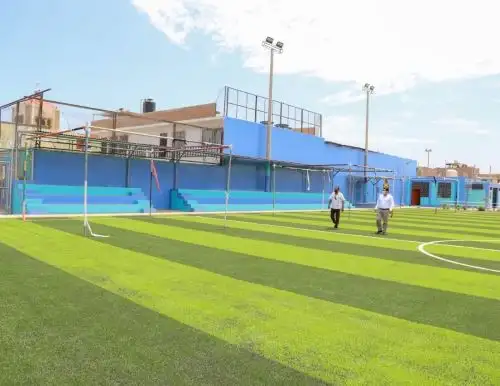 La Municipalidad del Santa acondiciona complejos deportivos ubicados en la ciudad de Chimbote, en Áncash, para el desarrollo de las elecciones generales de este domingo 11 de abril. ANDINA/Difusión