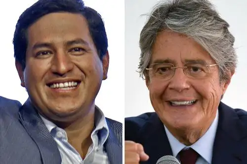 El analista Pablo Romero, de la Universidad Salesiana de Quito, comentó que los ecuatorianos llegan al balotaje "profundamente divididos, profundamente fracturados como sociedad". Foto: AFP