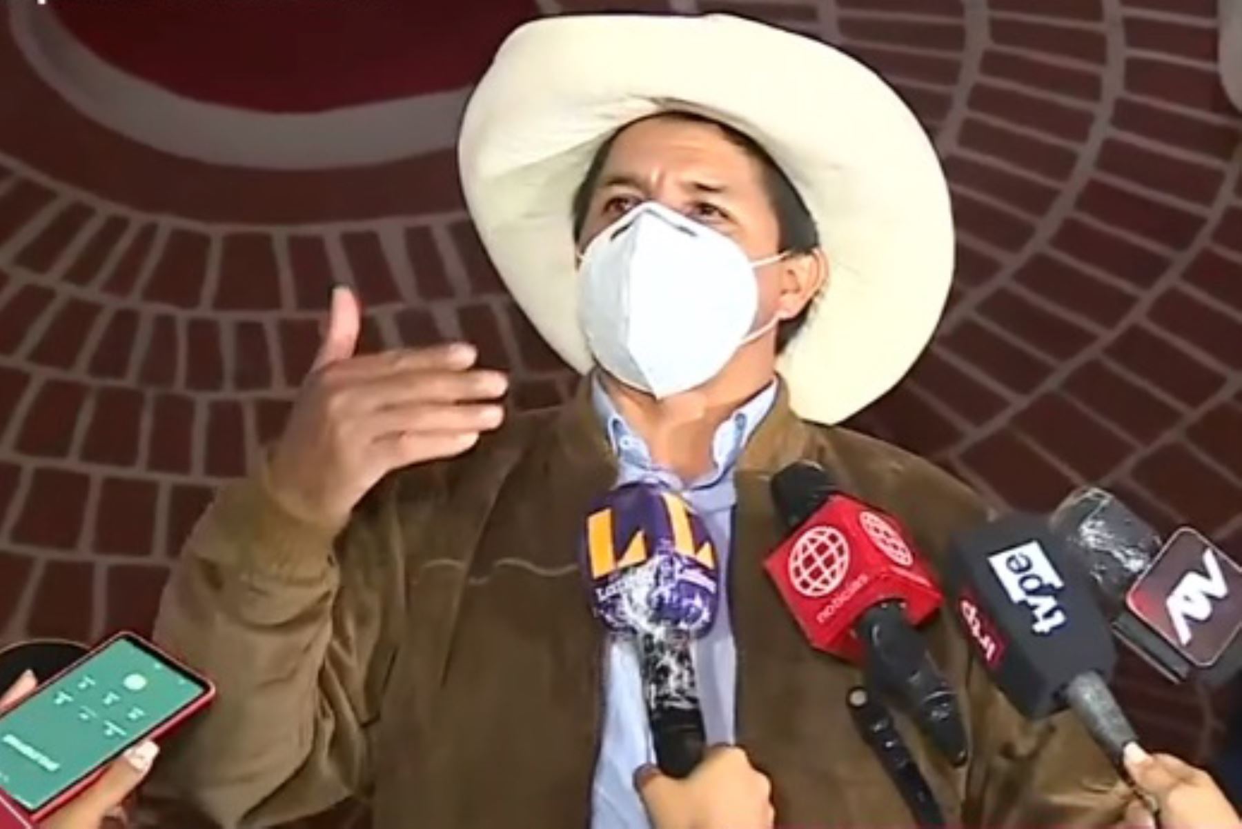 Candidato presidencial por Perú Libre, Pedro Castillo. Captura TV