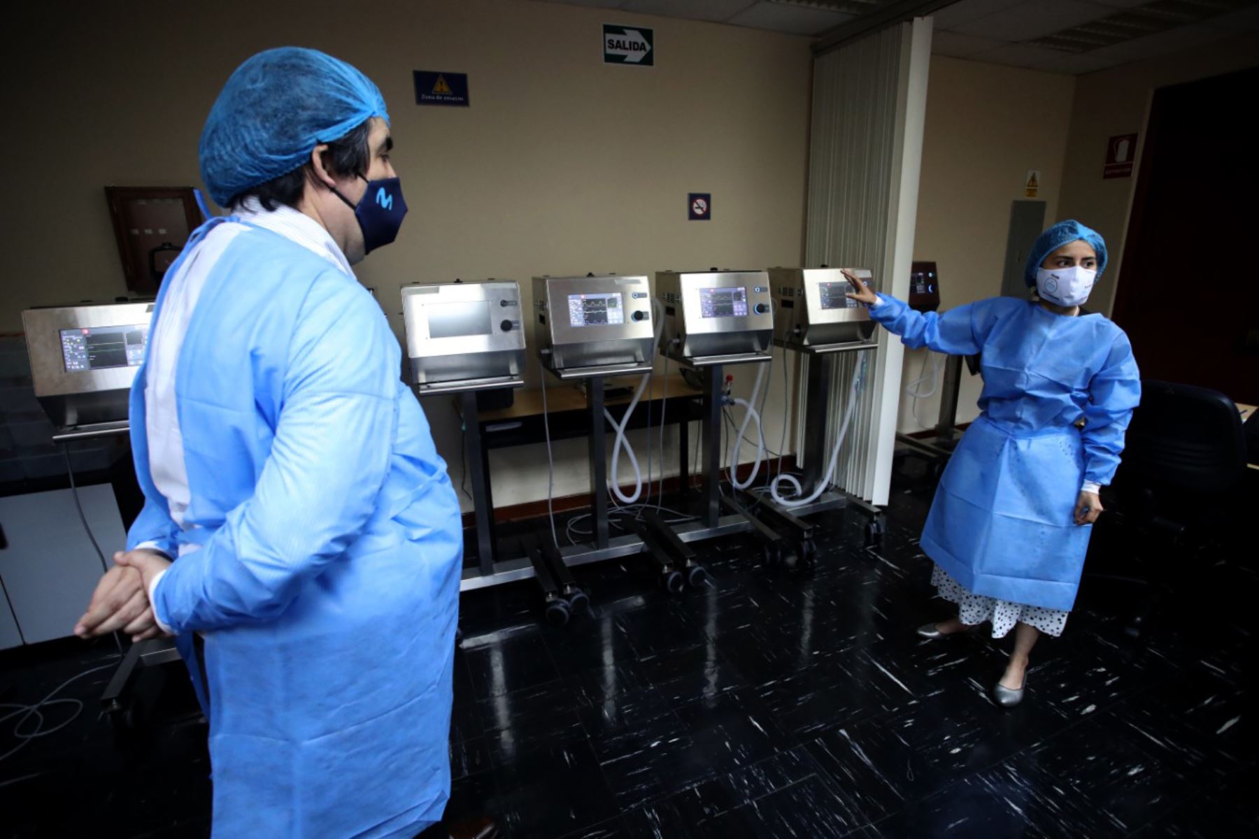 La Fundación Telefónica donó seis ventiladores mecánicos al hospital Almenara para fortalecer la lucha contra el covid-19. Foto: ANDINA/Difusión
