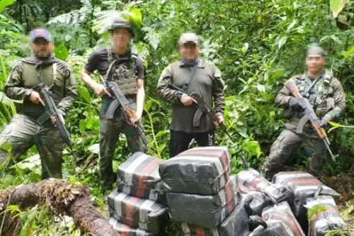 Un total de 956 kilos de clorhidrato de cocaína de alta pureza fueron incautados en un campamento clandestino en el Cusco. Foto: ANDINA/Difusión