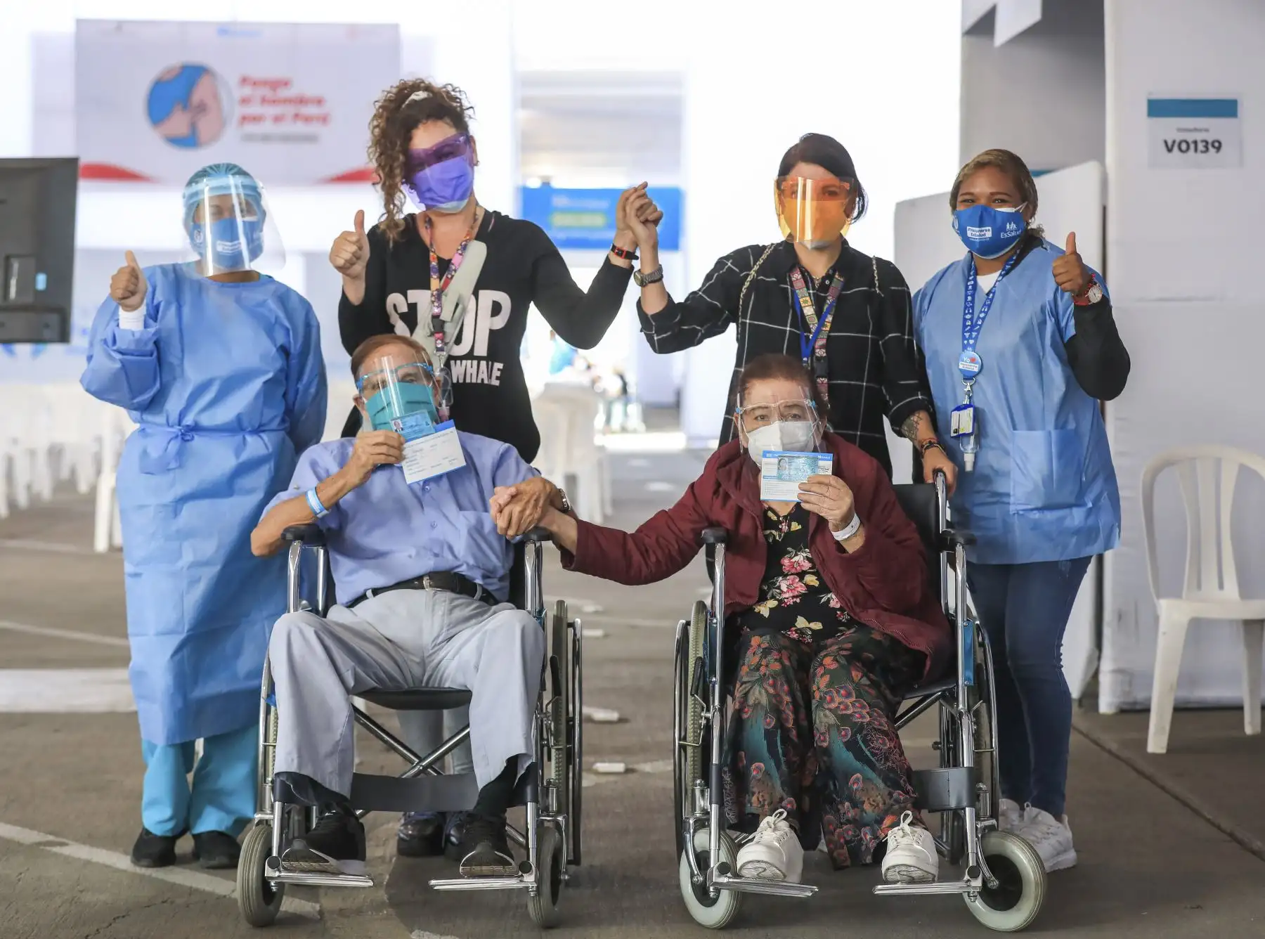 Essalud continúa con jornada de vacunación a adultos mayores en cinco lugares acondicionados: "Playa Miller", "Polideportivo de San Borja", "Real Felipe", "Plaza Norte" y "Parque de las Leyendas". Foto: ANDINA/Essalud