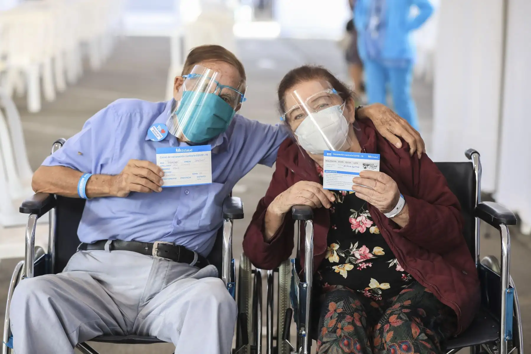 Essalud continúa con jornada de vacunación a adultos mayores en cinco lugares acondicionados: "Playa Miller", "Polideportivo de San Borja", "Real Felipe", "Plaza Norte" y "Parque de las Leyendas". Foto: ANDINA/Essalud