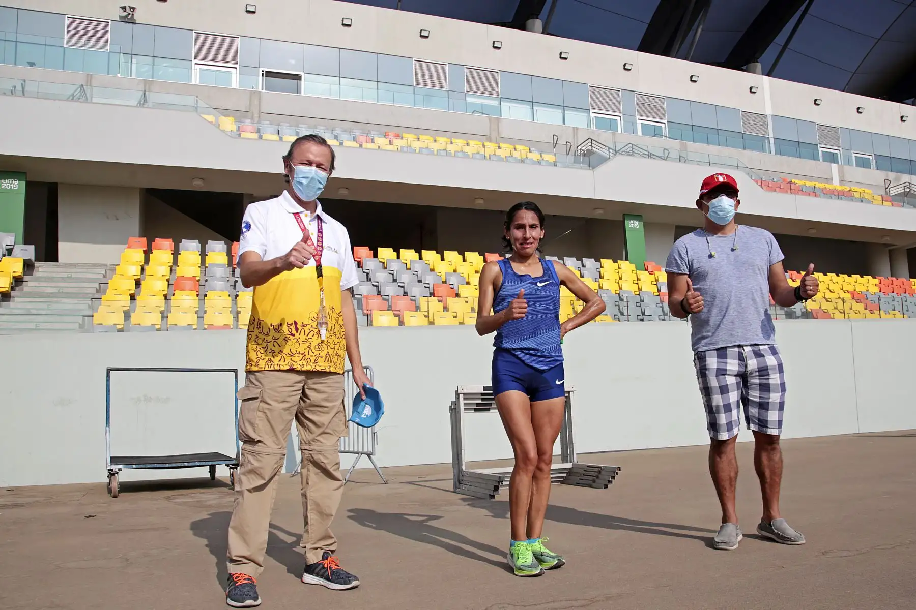 Hoy se desarrolló el Tercer Control Preparatorio de Atletismo en la Videna. Participaron Gladys Tejeda, quién resaltó el mantenimiento del Estadio Atlético, y Christian Pacheco, ambos clasificados a Tokio 2020.
Foto: LEGADO