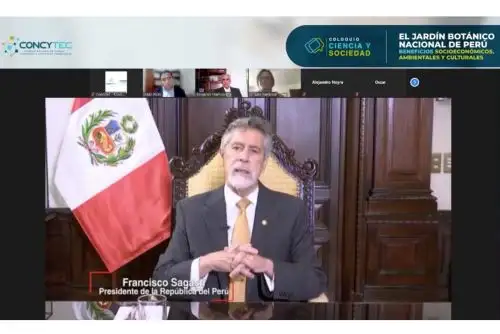 El Presidente de la República, Francisco Sagasti, participó en la inauguración del Coloquio Ciencia y Sociedad: El Jardín Botánico Nacional del Perú, evento completamente virtual y gratuito que va del 19 al 22 de abril de 2021.