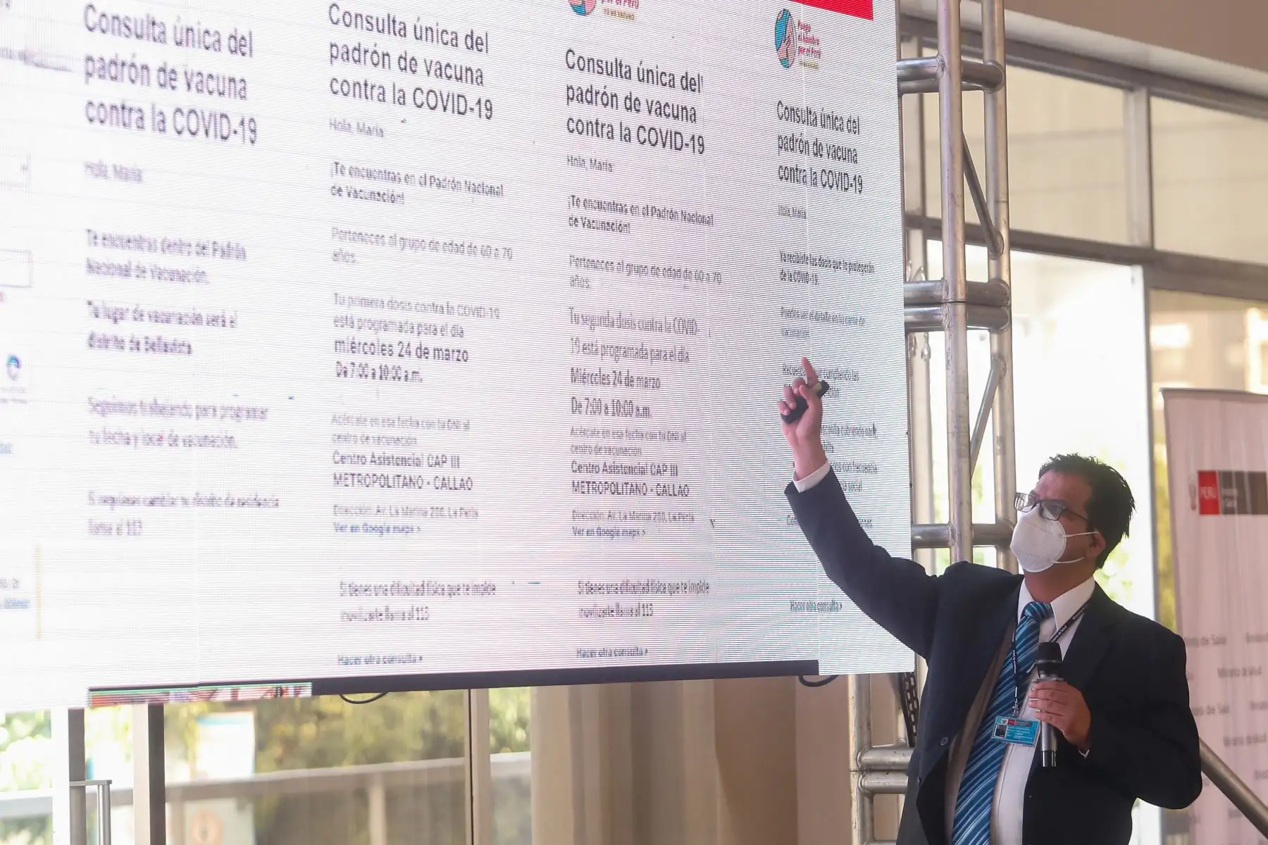 Ministro de Salud, Óscar Ugarte  inaugura la XXXI Reunión Ordinaria de la Comisión Intergubernamental de Salud , en la que se planifica con los gobernadores regionales y directores regionales de salud la vacunación contra la covid-19 a adultos mayores en el interior del país.
Foto: Minsa