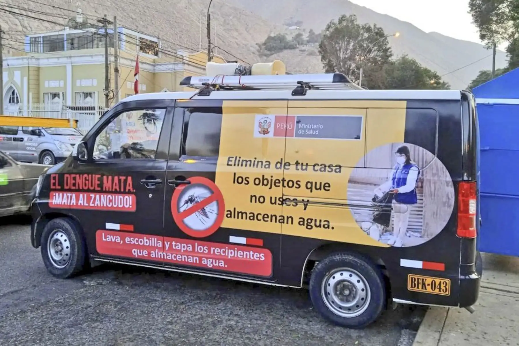 Este es el Dengue Móvil que recorrerá las calles del distrito de Lurigancho para prevenir la propagación de la enfermedad. Foto: ANDINA/Minsa