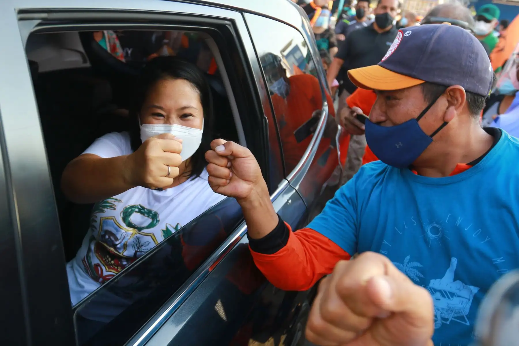 Keiko Fujimori reanudó sus viajes proselitistas hoy. Foto: ANDINA/Jhonel Rodríguez Robles.