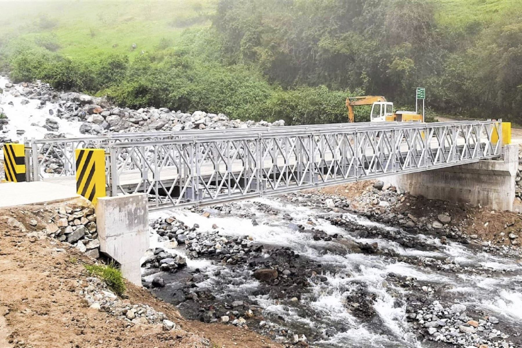 MTC instaló 9 puentes modulares en Áncash y dos más se encuentran en proceso. Foto: Difusión