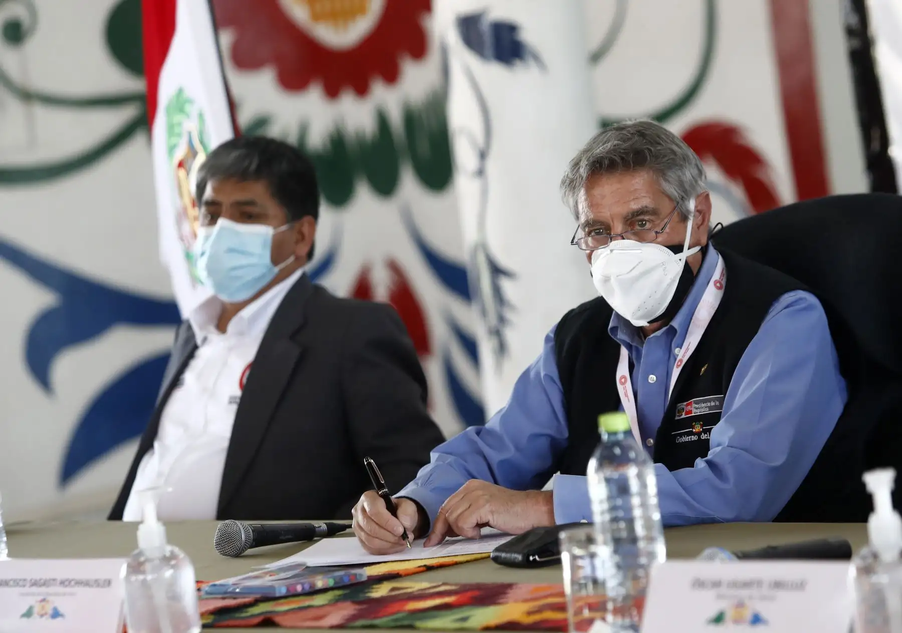 El presidente de la República. Francisco Sagasti sostuvo una reunión de trabajo con autoridades de la región Ayacucho. Foto: ANDINA/Presidencia Perú