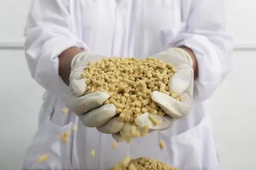 Alimento nutritivo en base a harina de pijuayo es elaborado para pollo de engorde. Foto: Difusión