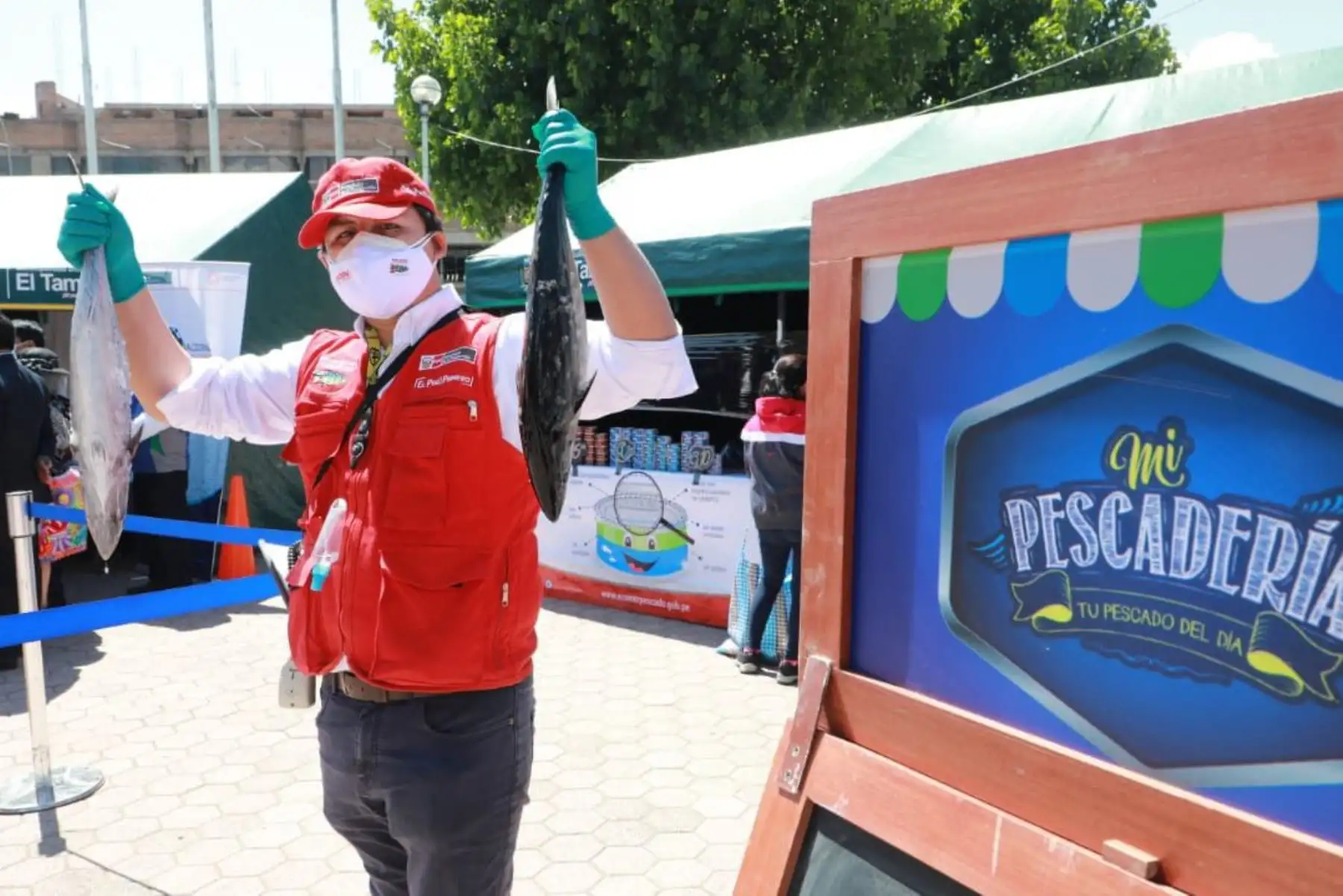 Desde Junín, el ministro José Luis Chicoma
 visita la feria Mi Pescadería, organizada por 
el programa "AComerPescado"
que pone al alcance de las familias pescado nutritivo y a precios de promoción.

Foto:ANDINA/ Ministerio de la Producción