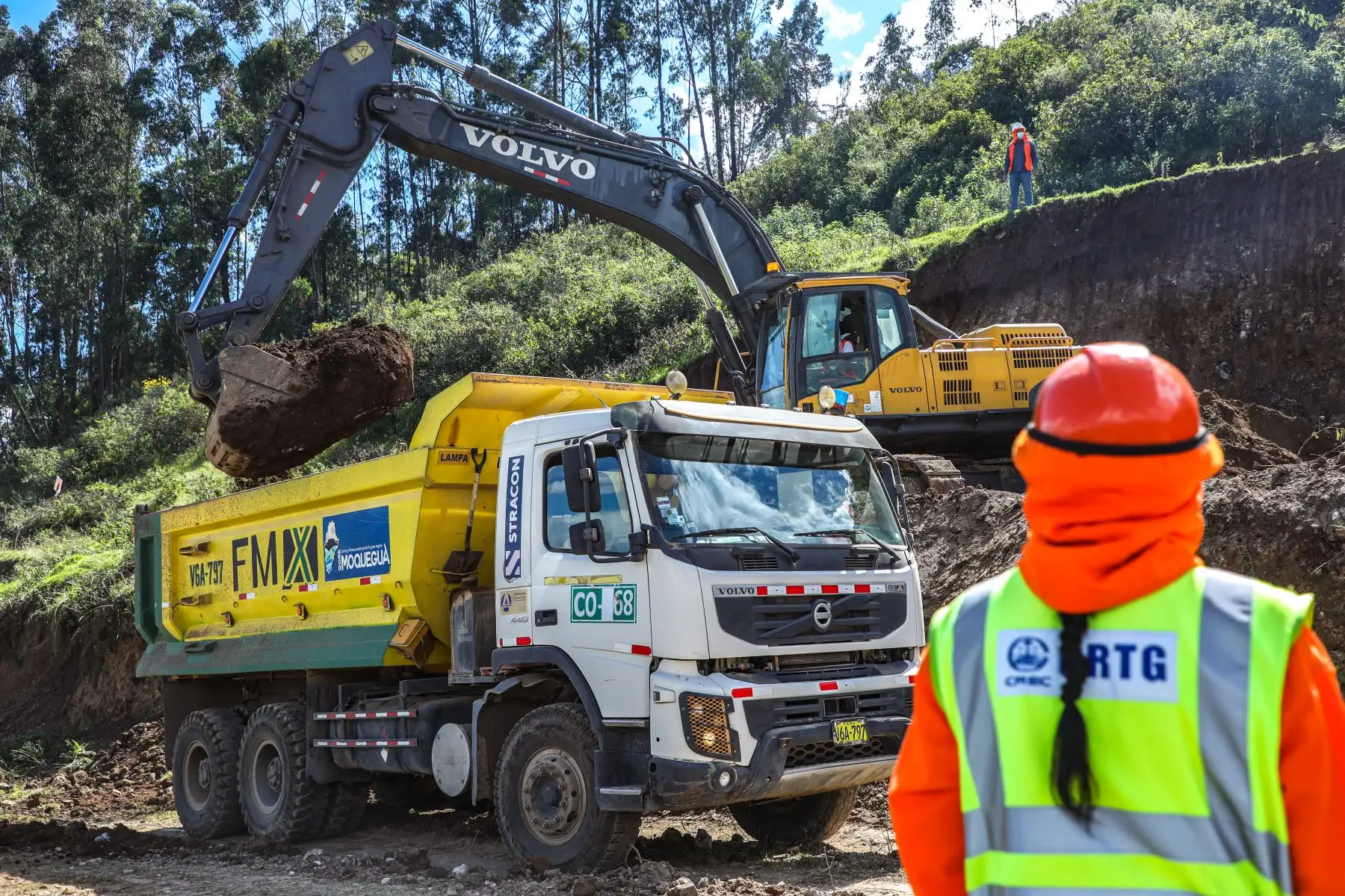 El Ministro de Transportes y Comunicaciones Eduardo González, superviso el avance de obras de la construcción de la vía de evitamiento de Abancay en la región Apurímac. Foto: ANDINA/ MTC