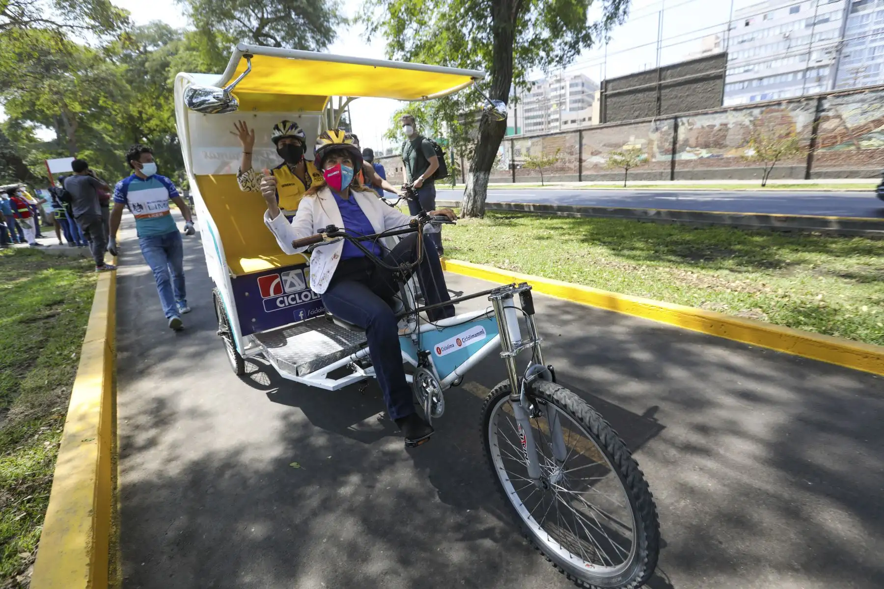 La Municipalidad de Lima presentó totalmente rehabilitada la emblemática ciclovía de la Av. Salaverry, que va desde la Av. 28 de Julio hasta Av. Del Ejército, para beneficio de los usuarios del transporte no motorizado. Foto: ANDINA/Municipalidad de Lima
