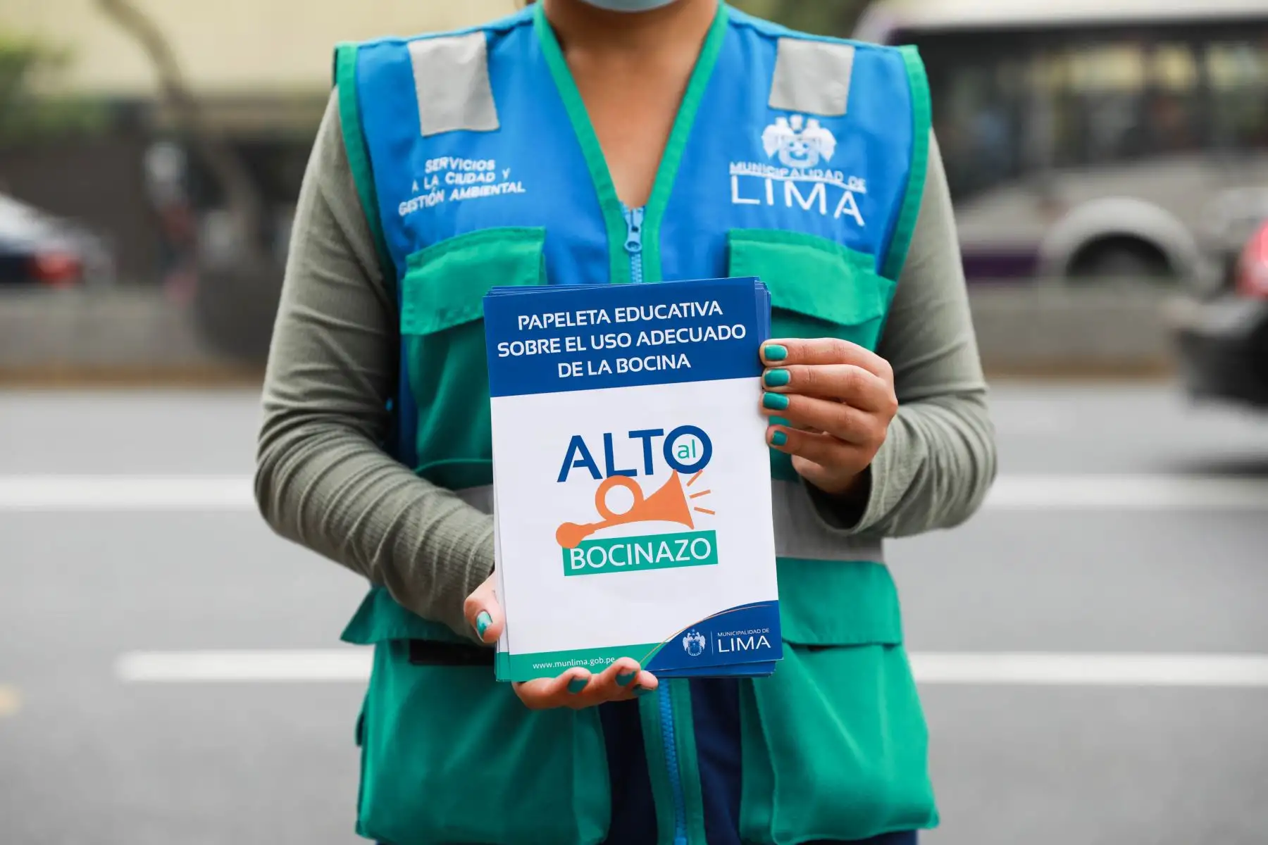 Campaña interdistrital “Alto al Bocinazo liderada por la Municipalidad de Lima busca reducir la contaminación sonora en la ciudad. Foto: Municipalidad de Lima