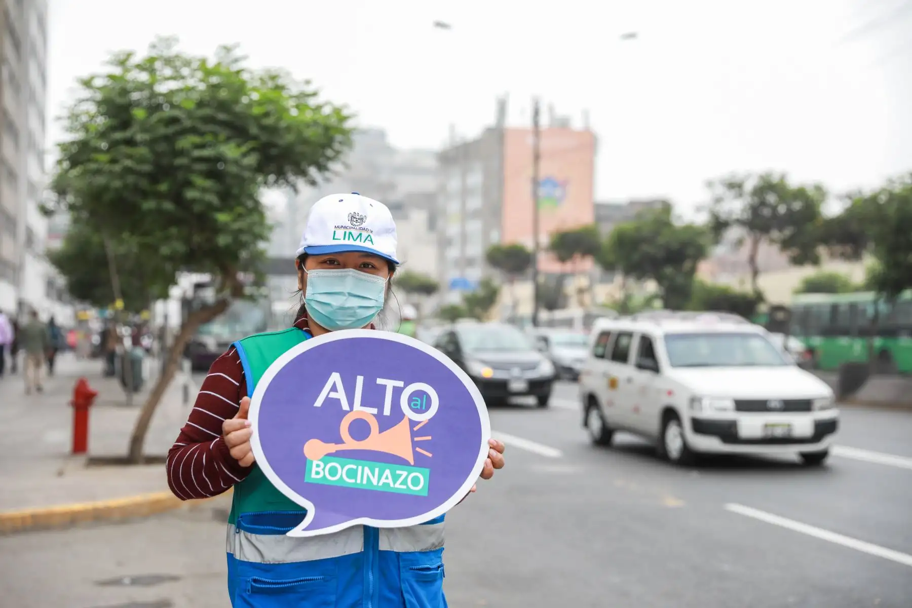 Campaña interdistrital “Alto al Bocinazo liderada por la Municipalidad de Lima busca reducir la contaminación sonora en la ciudad. Foto: Municipalidad de Lima