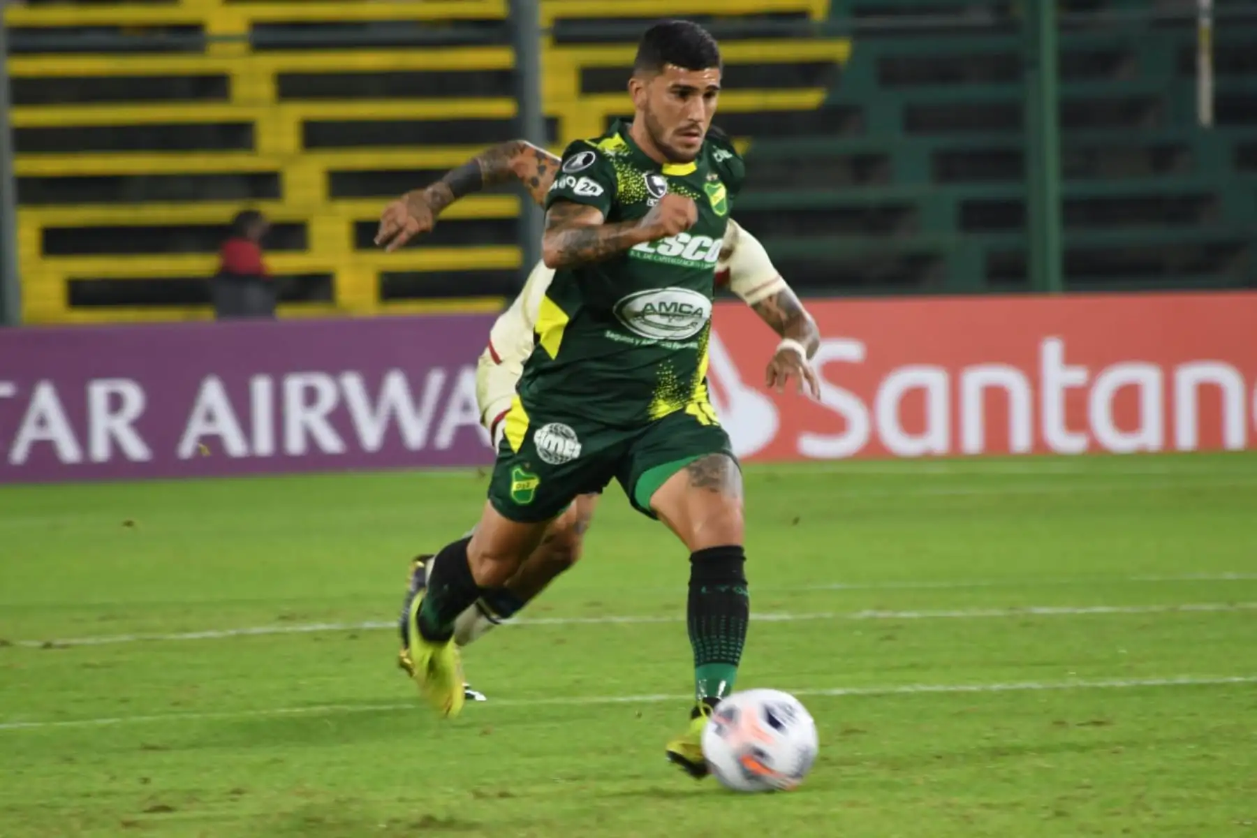 Equipo de Universitario  se enfrenta al club  Defensa y Justicia de Argentina por la fecha 2 de la Conmebol Libertadores. 
Foto: @ClubDefensayJus