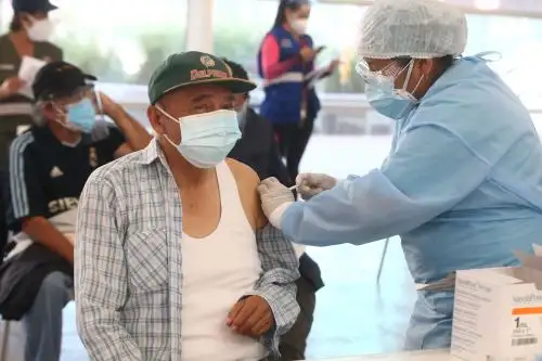 El sábado 8 de mayo las brigadas de salud visitarán en sus domicilios a los adultos que por discapacidad severa u otra enfermedad no pudieron acudir a vacunarse.ANDINA/Vidal Tarqui