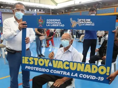 La Libertad culmina de inocular las 14,040 vacunas contra la covid-19 a adultos mayores de 80 años y ahora espera alcanzar la meta con las personas mayores de 70 años. ANDINA/Difusión
