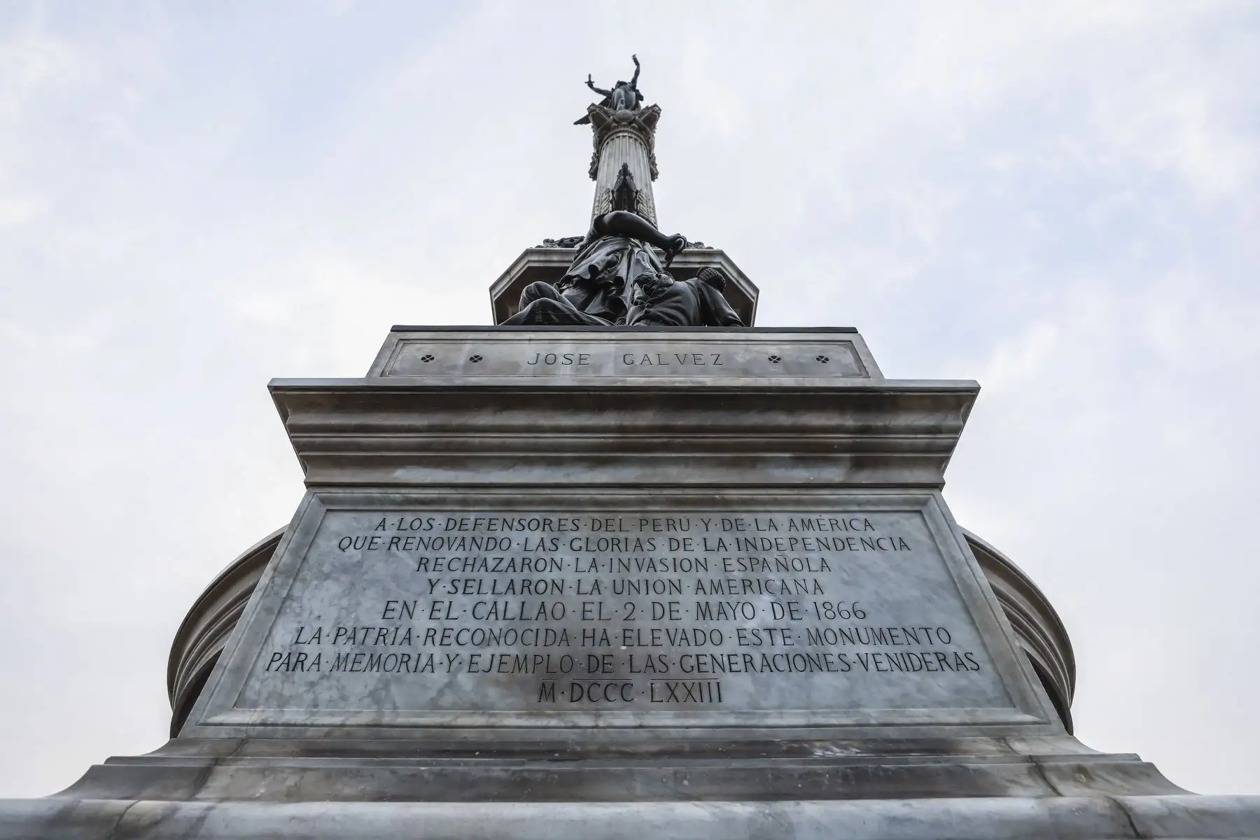 El alcalde de Lima, Jorge Muñoz, participa en la participa en la entrega del monumento a la victoria del Dos de Mayo, uno de los más altos e importantes de la ciudad. Los trabajos de recuperación de la escultura son parte del Plan Maestro del Centro Histórico de Lima. Foto: ANDINA/Municipalidad de Lima