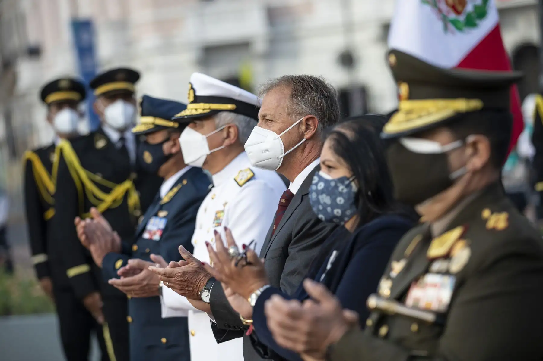 El alcalde de Lima, Jorge Muñoz, participa en la participa en la entrega del monumento a la victoria del Dos de Mayo, uno de los más altos e importantes de la ciudad. Los trabajos de recuperación de la escultura son parte del Plan Maestro del Centro Histórico de Lima. Foto: ANDINA/Municipalidad de Lima