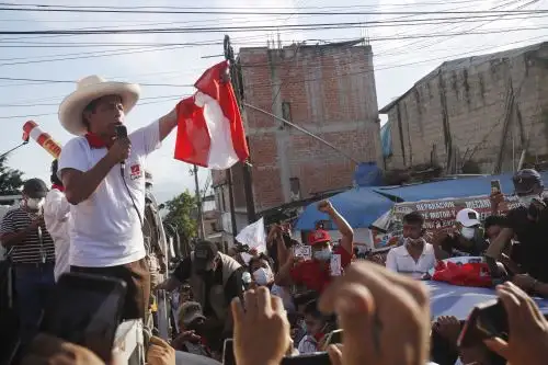 Pedro Castillo recorre hoy localidades de la región San Martín. ANDINA/Juan Carlos Guzmán
