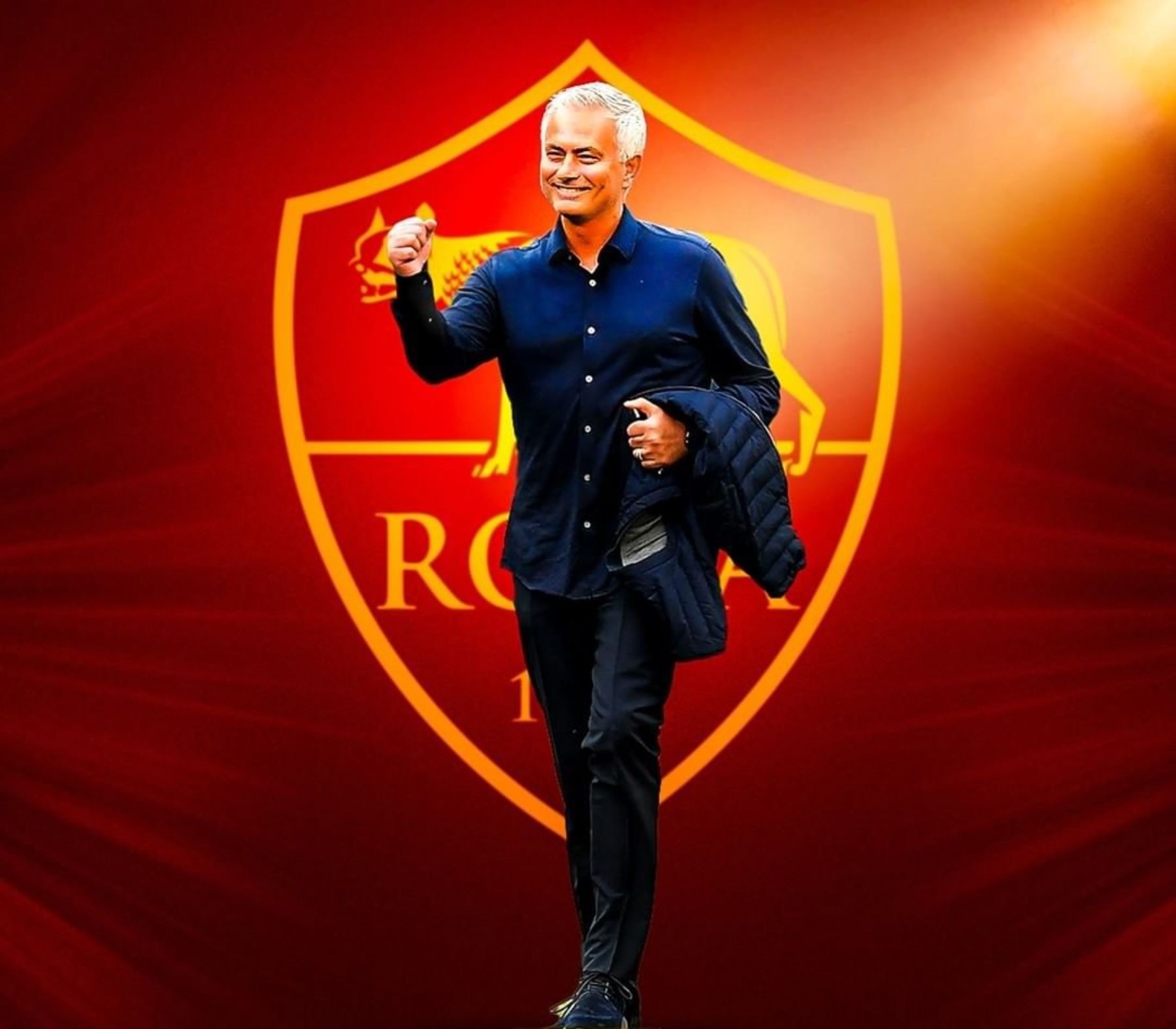 El portugué José Mourinho dirige a la AS Roma de Italia. Foto: Twitter.