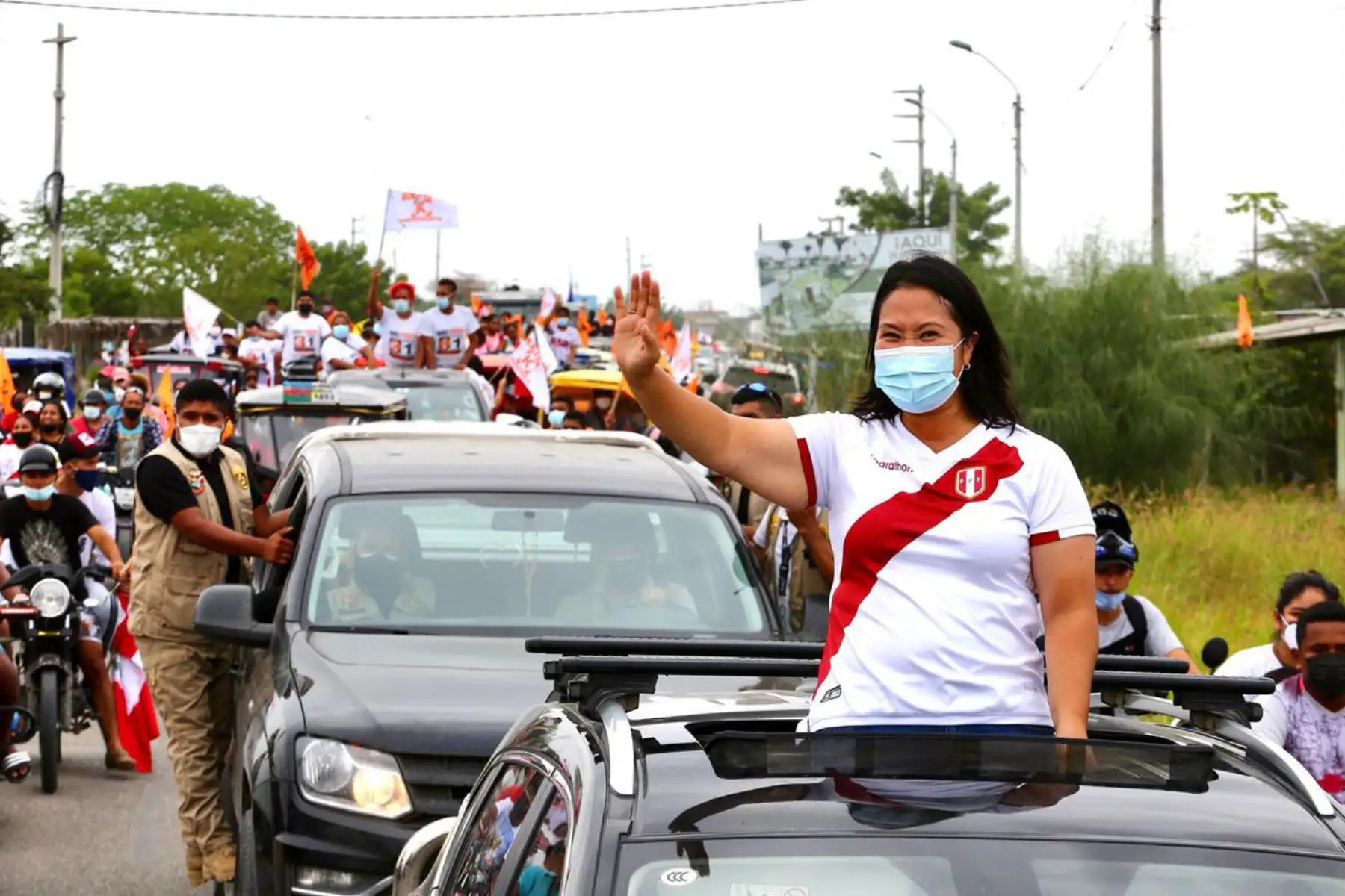 Mitin de la  candidata de Fuerza Popular, Keiko Fujimori  en su recorrido por comunidades de la regio Tumbes.
Foto: ANDINA/Difusión