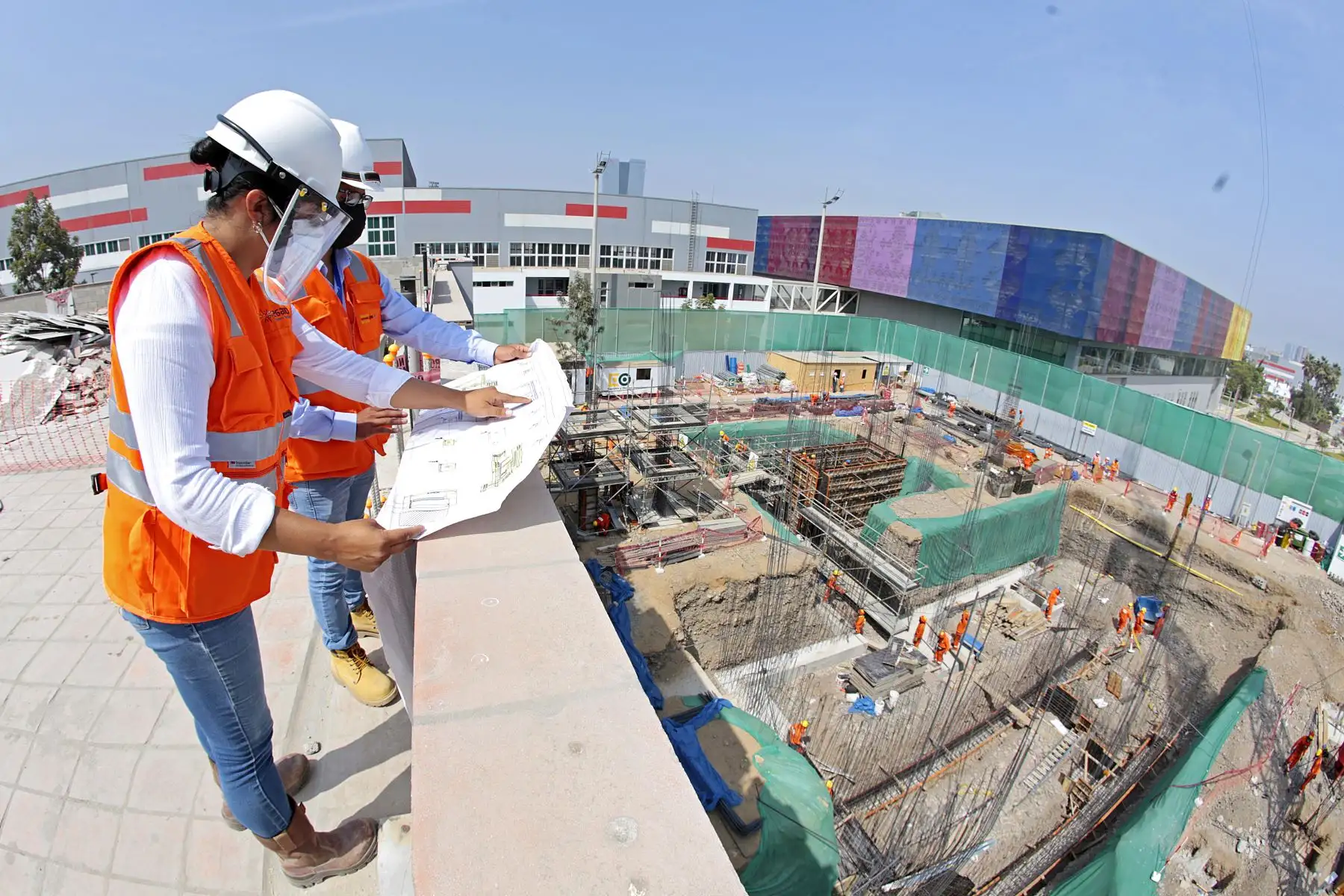 Continúan los trabajos de construcción del primer Centro Especializado en Medicina Deportiva del Perú en la Videna. Obra encargada por el Proyecto Legado Juegos Panamericanos y Parapanamericanos atenderá a los atletas de alto rendimiento en salvaguarda de su salud y bienestar. Foto: ANDINA/Legado Lima 2019
