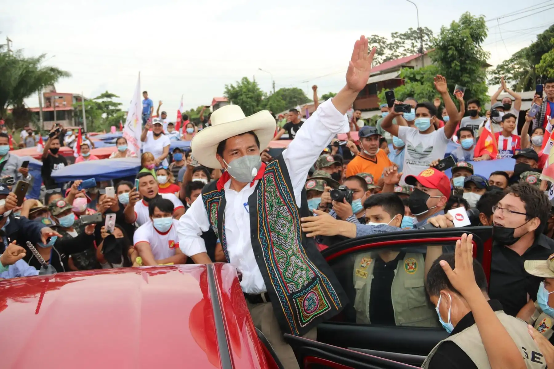 Pedro Castillo sigue recorriendo regiones amazónicas. Foto: ANDINA/difusión.