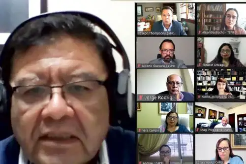 La reunión entre el presidente del JNE y los observadores de la Uniore fue virtual.