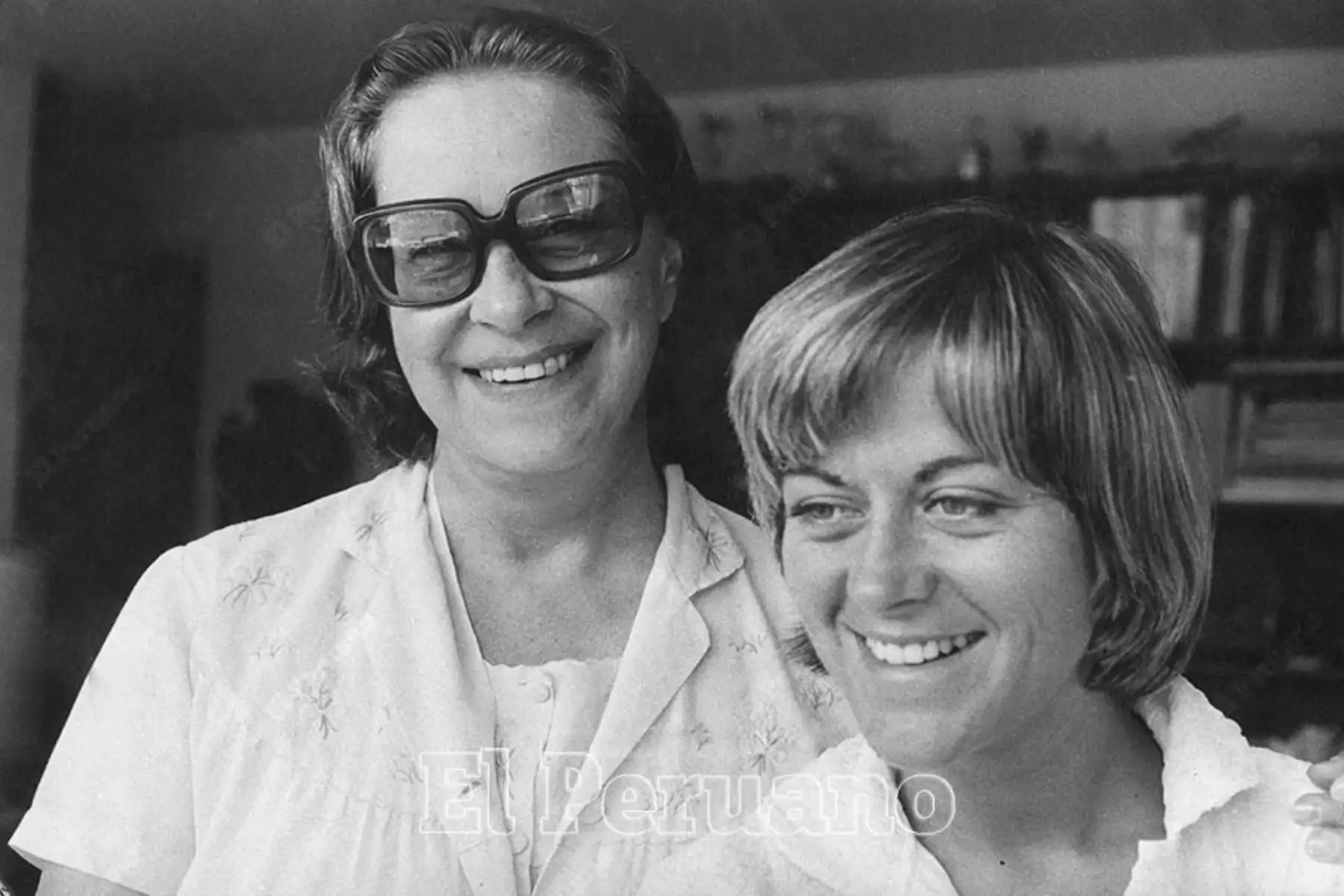 Lima - 15 diciembre 1976 / La compositora Chabuca Granda y su hija Teresa Fuller.
 Foto: Archivo Histórico de El Peruano