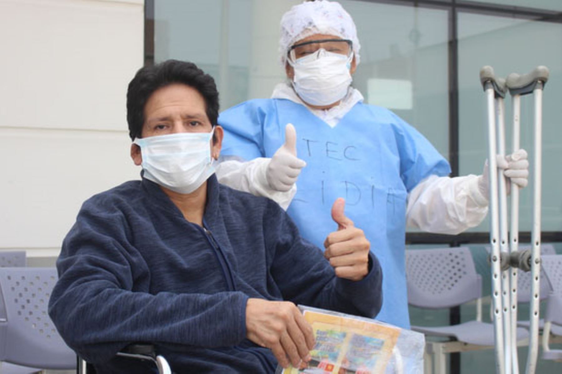 Juan superó el covid en el Hospital Emergencias Ate Vitare a pesar de ser diabético y tener afectado el 55 por ciento de su pulmón.