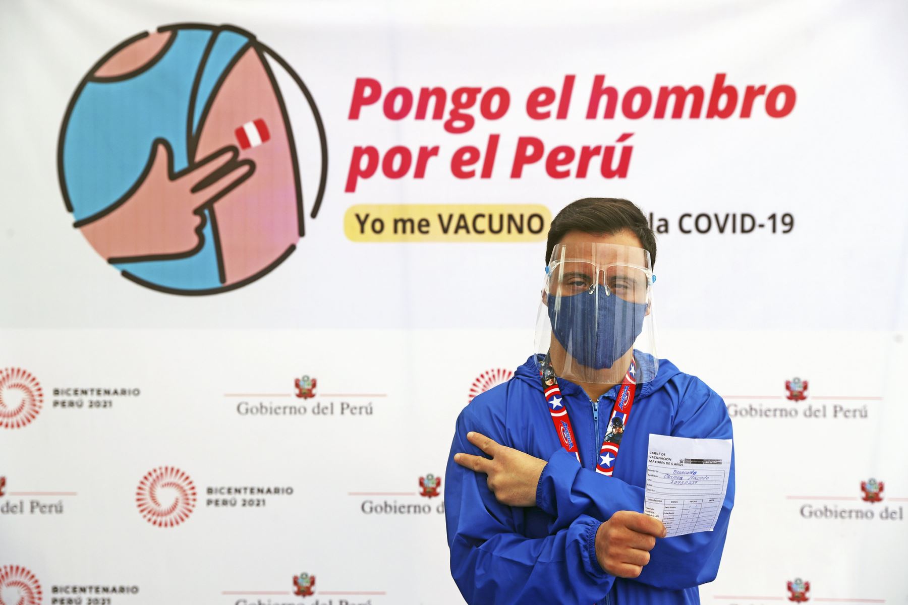 Arequipa inicia este jueves 13 la vacunación contra la covid-19 a las personas con síndrome de Down de esa región. ANDINA/Prensa Presidencia
