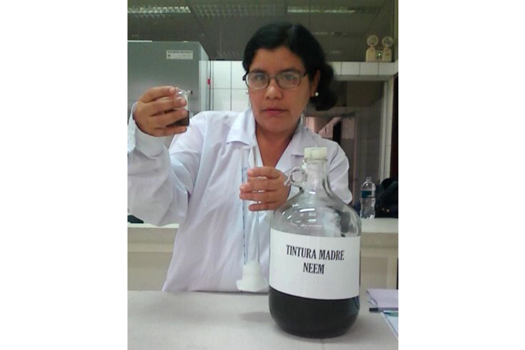 Investigadora de la Universidad Agraria La Molina, Doris Susana Ruíz Flores, elabora productos a base del árbol de neem
