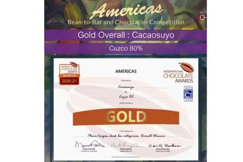 Los premios más prestigiosos en el mundo de chocolates "super premium" acaban de celebrar su final y el chocolate peruano se llevó los máximos laureles. Foto: ANDINA/Difusión