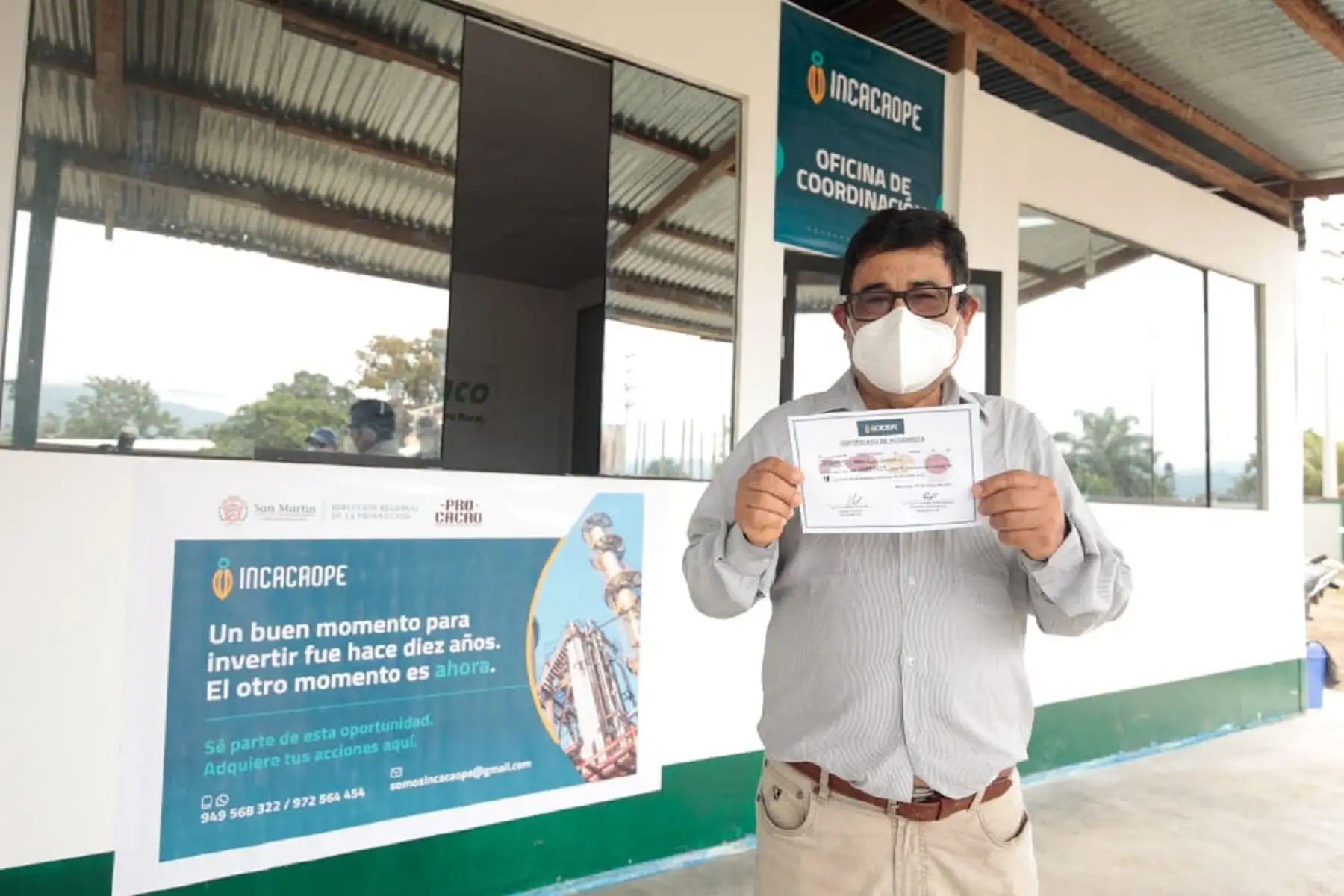 San Martín constituye empresa Incacaope para industrializar la producción del cacao. Foto: Difusión
