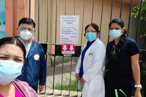 Equipo de psicólogos del hospital Eleazar Guzmán Barrón de Chimbote ofrece servicio gratuito de acompañamiento a familias afectadas por la covid-19. Foto: ANDINA/Difusión