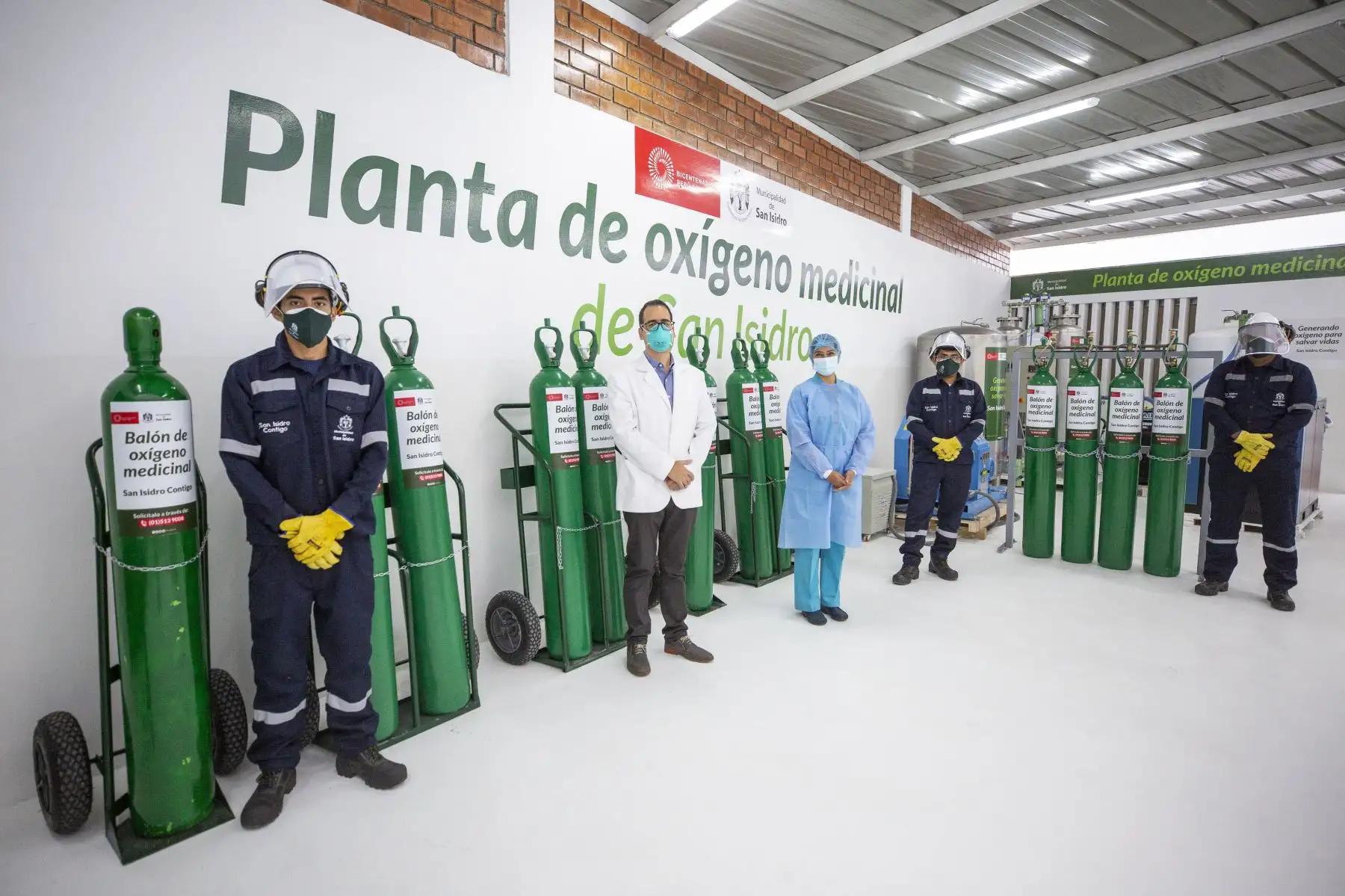 Alcalde de Lima, Jorge Muñoz y el Alcalde San Isidro presentan nueva planta de Oxigeno.
Foto:Municipalidad de Lima