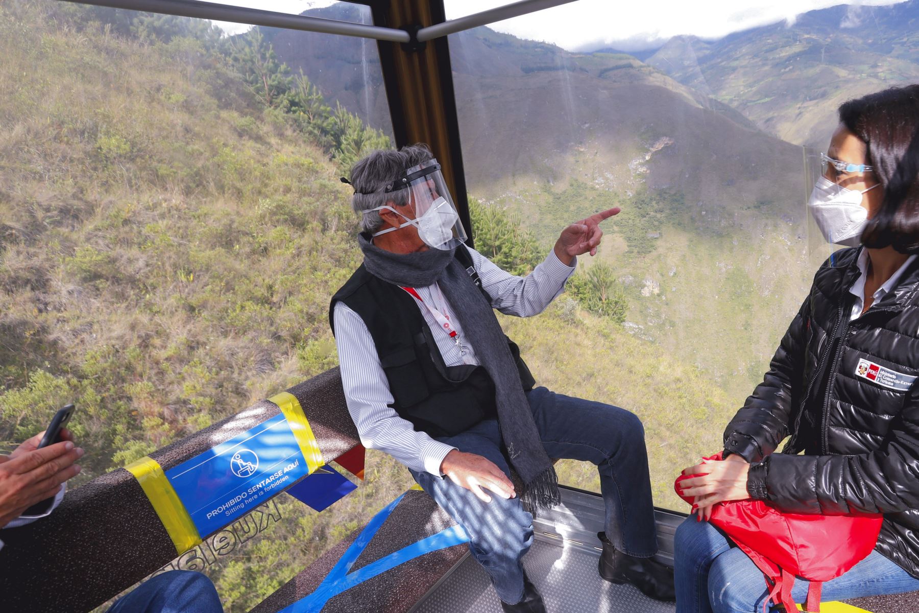 El presidente Francisco Sagasti, asiste a la ceremonia de entrega del sello Safe Travels al destino turístico de Kuélap, en Chachapoyas. Foto: ANDINA/ Prensa Presidencia