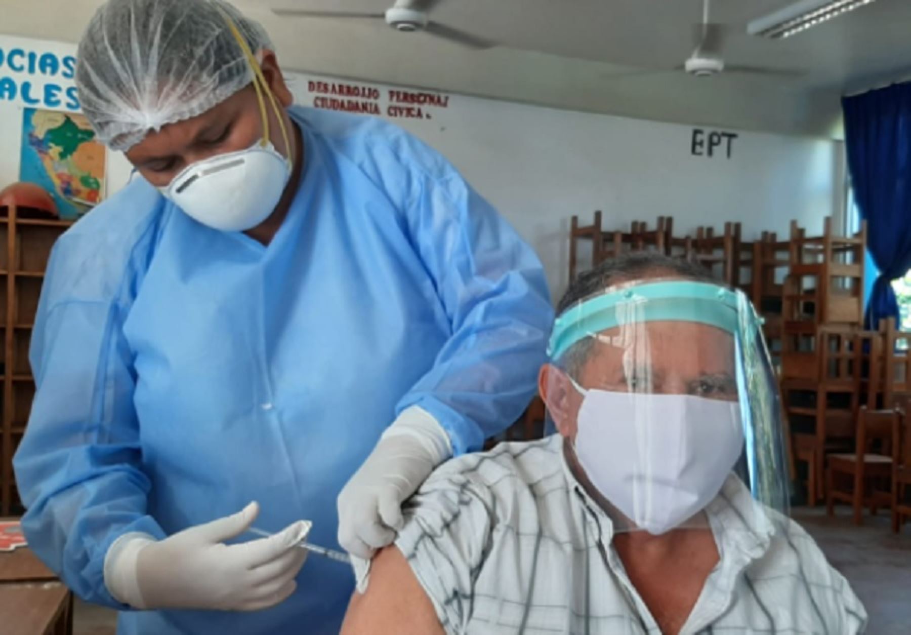 La región Áncash recibe 52,850 dosis de vacunas para continuar inmunización de adultos mayores. ANDINA/Difusión