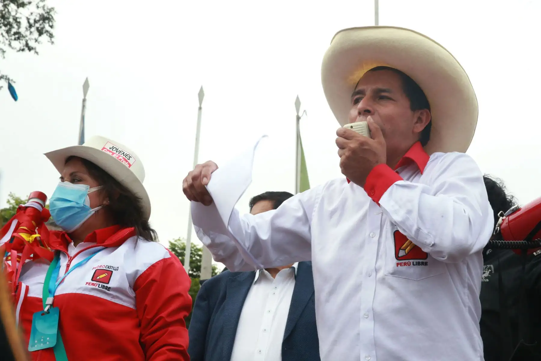 El candidato de Perú Libre, Pedro Castillo, realiza un mitin en el distrito de La Victoria.
Foto: ANDINA/Jhony Laurente