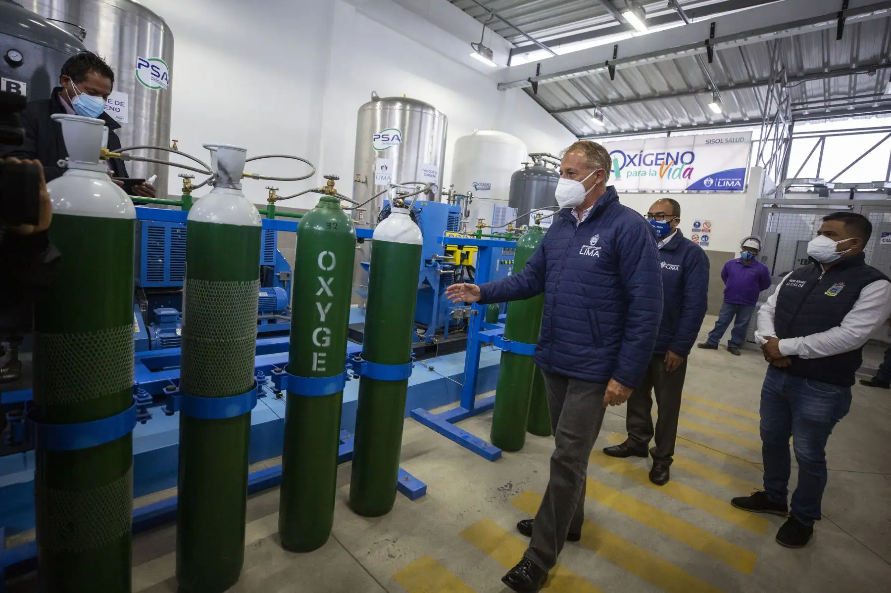 Alcalde de Lima, Jorge Muñoz, entrega a la ciudadanía la segunda planta de producción de oxígeno medicinal, ubicada en el establecimiento de Sisol Salud de Amancaes en el Rímac. Foto: ANDINA/Municipalidad de Lima